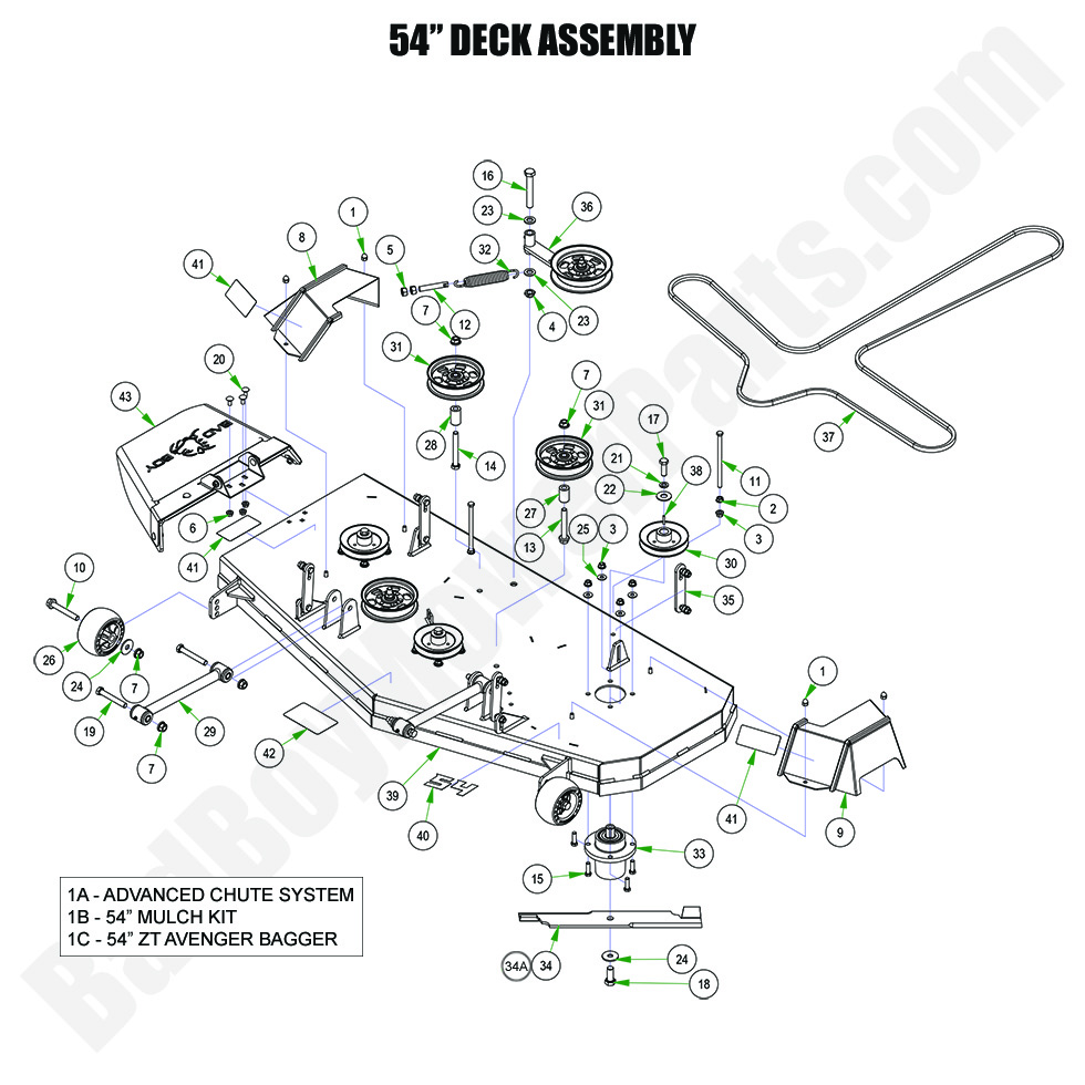 2024 ZT Avenger - 54" Deck Assembly